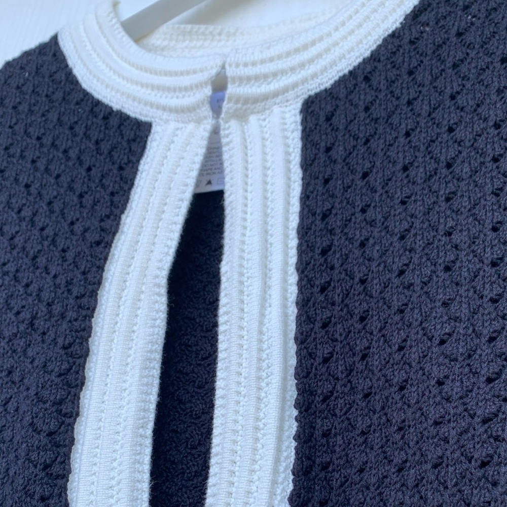 KATE HILL Cardigan Black/Cream Size Small - Picture 12 of 13